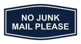 Signs ByLITA Fancy No Junk Mail Please Sign