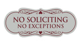 Signs ByLITA Designer No Soliciting No Exceptions Sign
