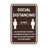 Portrait Round Social Distancing Sign