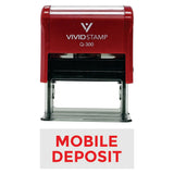 Red MOBILE DEPOSIT Self-Inking Office Rubber Stamp