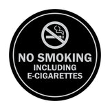 Signs ByLITA Circle No Smoking Including E-Cigarettes Sign
