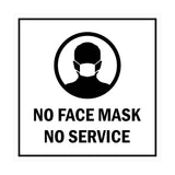 Signs ByLITA Square No Face Mask No Service Sign