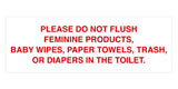 Signs ByLITA Basic Please Do Not Flush Etiquette Sign