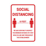Portrait Round Social Distancing Sign