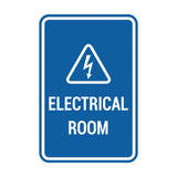 Portrait Round Electrical Room Sign