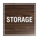 Walnut Signs ByLITA Square Storage Sign