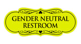 Signs ByLITA Designer Gender Neutral Restroom Sign