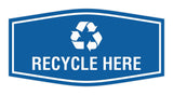 Fancy Recycle Here Wall or Door Sign