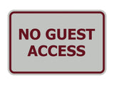 Signs ByLITA Classic Framed No Guest Access Sign