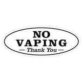 Oval NO VAPING Thank You Sign