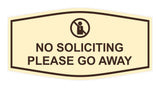 Fancy No Soliciting Please Go Away Wall or Door Sign