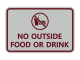 Signs ByLITA Classic Framed No outside food or drink Sign