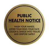 Circle Public Health Notice Wash Your Hands Sign