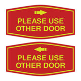 Signs ByLITA Fancy Please Use Other Door Sign Set