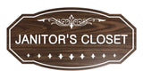 Victorian Janitor'S Closet Sign
