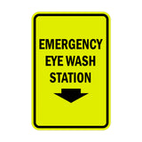 Portrait Round Emergency Eye Wash Station Sign