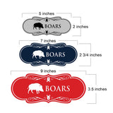 Designer Boars and Sows, Novelty Restroom (Set of 2) Wall or Door Signs