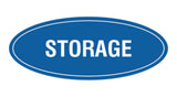 Blue Oval STORAGE Sign