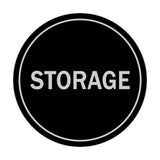 Black / Silver Signs ByLITA Circle Storage Sign
