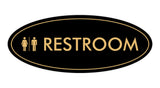 Signs ByLITA Oval Restroom Sign