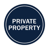 Signs ByLITA Circle Private Property Sign