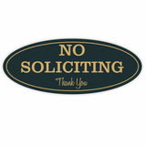Oval No Soliciting Sign