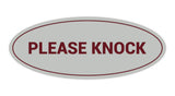 Signs ByLITA Oval Please Knock Sign