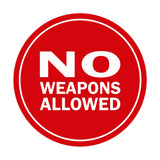 Signs ByLITA Circle No Weapons Allowed Sign
