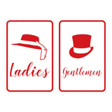 Signs ByLITA Portrait Round Ladies and gentlemen Sign Set with Adhesive Tape, Mounts On Any Surface, Weather Resistant, Indoor/Outdoor Use