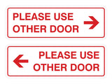 Signs ByLITA Standard Please Use Other Door Sign Set