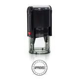 Round Approved Self Inking Rubber Stamp Size 1-1/4"