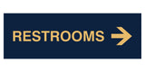 Signs ByLITA Basic Restrooms Right Arrow Directional Sign