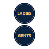 Signs ByLITA Circle Ladies and Gents Sign Set