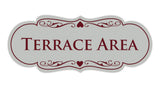 Signs ByLITA Designer Terrace Area Sign