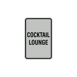 Portrait Round Cocktail Lounge Sign with Adhesive Tape, Mounts On Any Surface, Weather Resistant