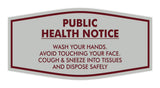 Fancy Public Health Notice Please Wash Your Hands Sign
