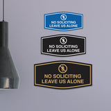 Fancy No Soliciting Leave Us Alone Wall or Door Sign