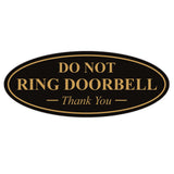 Oval DO NOT RING DOORBELL Thank You Sign