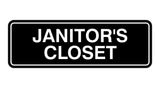 Standard Janitor's Closet Sign