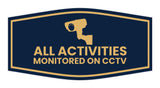 Fancy All Activities Monitored on CCTV Wall or Door Sign
