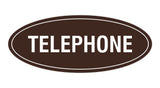 Oval TELEPHONE Sign