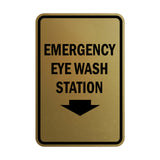 Portrait Round Emergency Eye Wash Station Sign