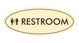 Signs ByLITA Oval Restroom Sign