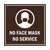 Signs ByLITA Square No Face Mask No Service Sign