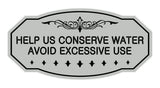 Victorian Help Us Conserve Water Avoid Excessive Use Sign