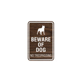 Signs ByLITA Portrait Round Beware of dog no trespassing Sign