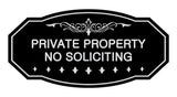 Victorian Private Property No Soliciting Sign