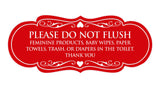 Signs ByLITA Designer Please Do Not Flush Etiqutte Sign
