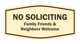 Fancy No Soliciting Family Friends & Neighbors Welcome Wall or Door Sign