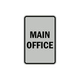 Portrait Round Main Office Sign with Adhesive Tape, Mounts On Any Surface, Weather Resistant
